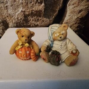 Adorable Bear Figurines Set Cherised Teddies